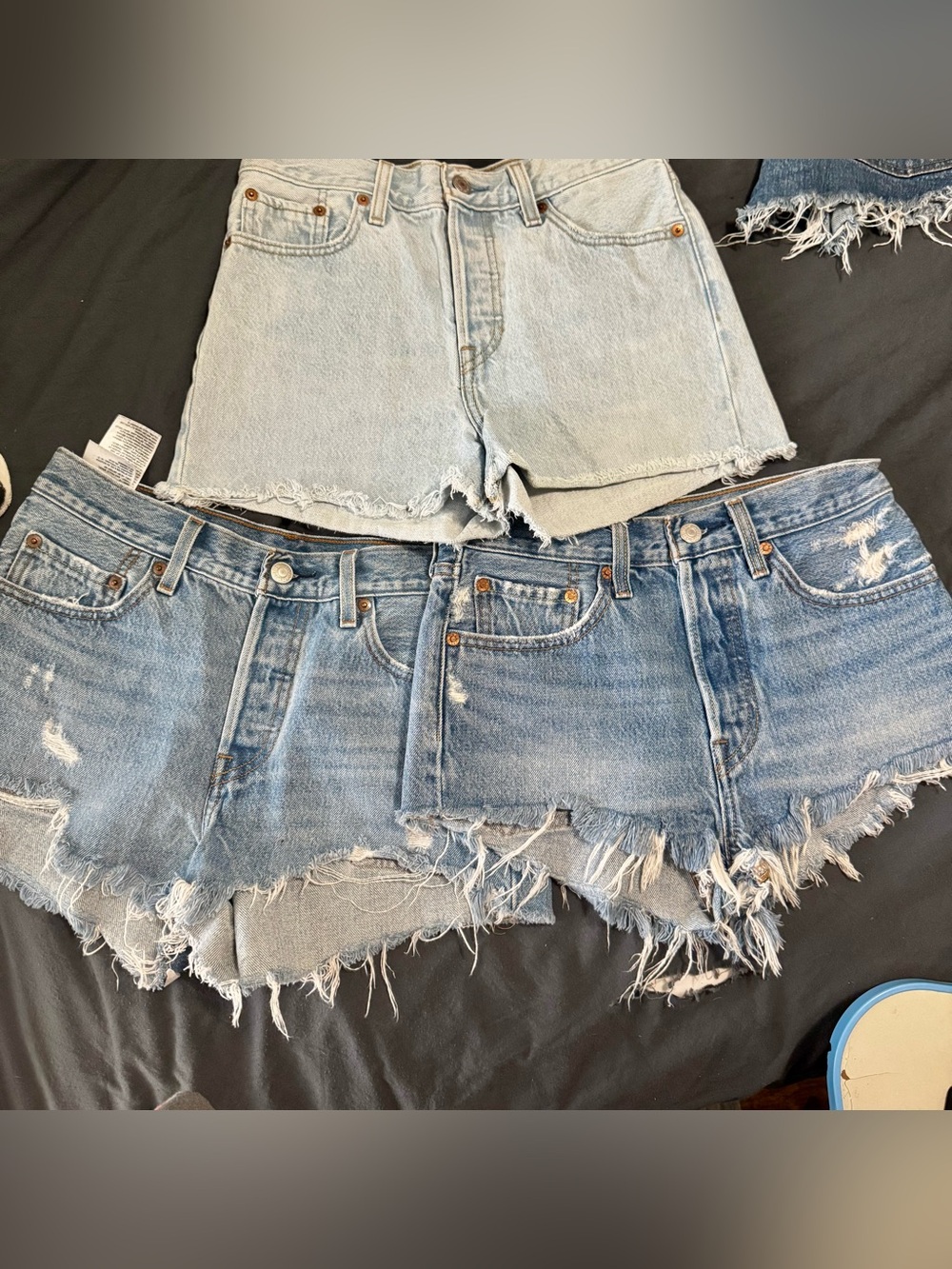3 pairs Levi 501 Denim shorts- size 26